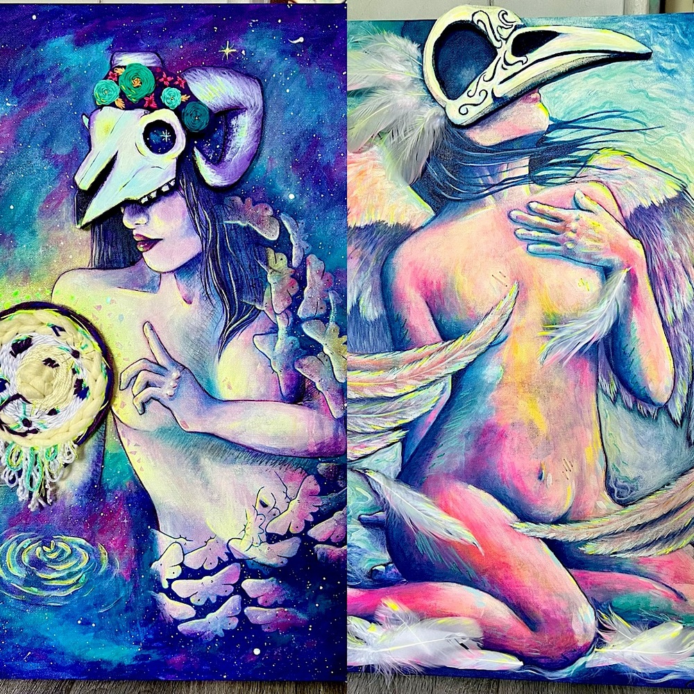 Available Large mixed media work